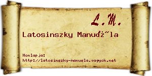 Latosinszky Manuéla névjegykártya